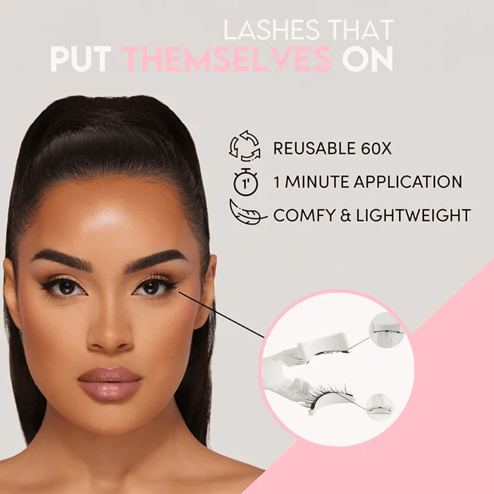 🏆#1 Bestselling Buy 1 Get 1 Free🏆 - 🤩Reusable Premium Self-Adhesive Eyelashes | Easy. Quick. Safe! 💖