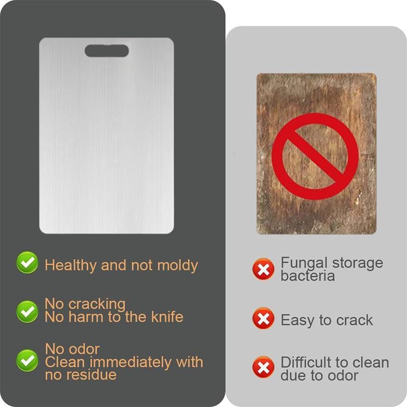 🏆Flash Sale⚡ 50K+ SOLD! Almost Gone-💥🎉🔥Stainless Steel Double Sided Chopping Board.Best Gifts