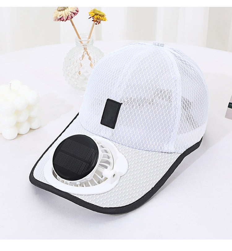 Breathable Baseball Cap with Solar Fan
