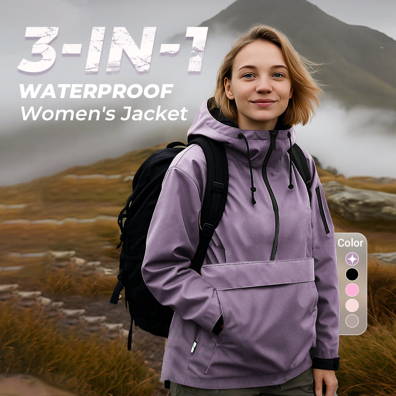 💦3-in-1 Waterproof Women's Jacket – Rain. Wind & Cold. All Covered—— 50% Off! While Stocks Last!⏳