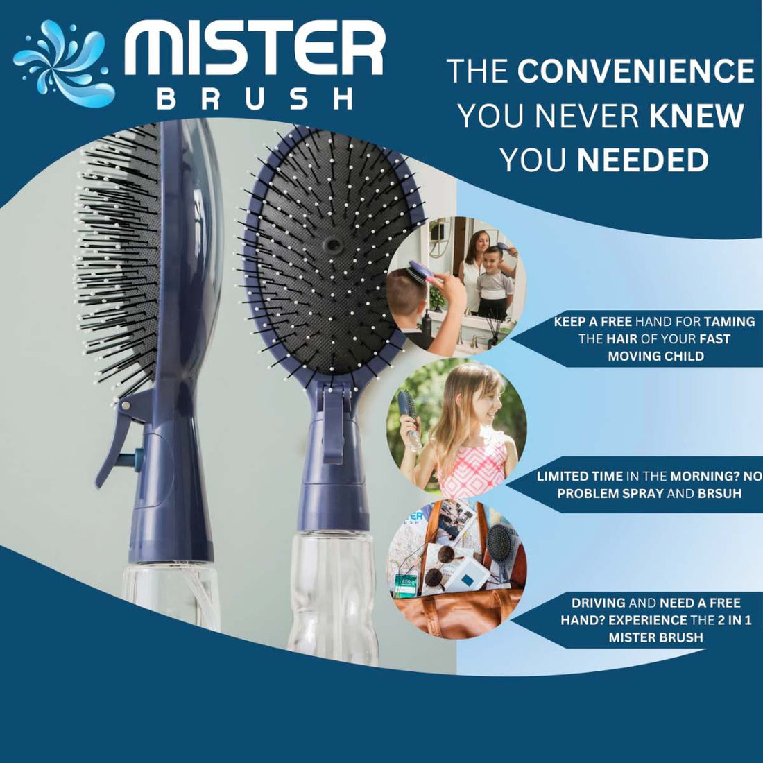 The Ultimate 2-in-1 Styling Brush & Hair Mister