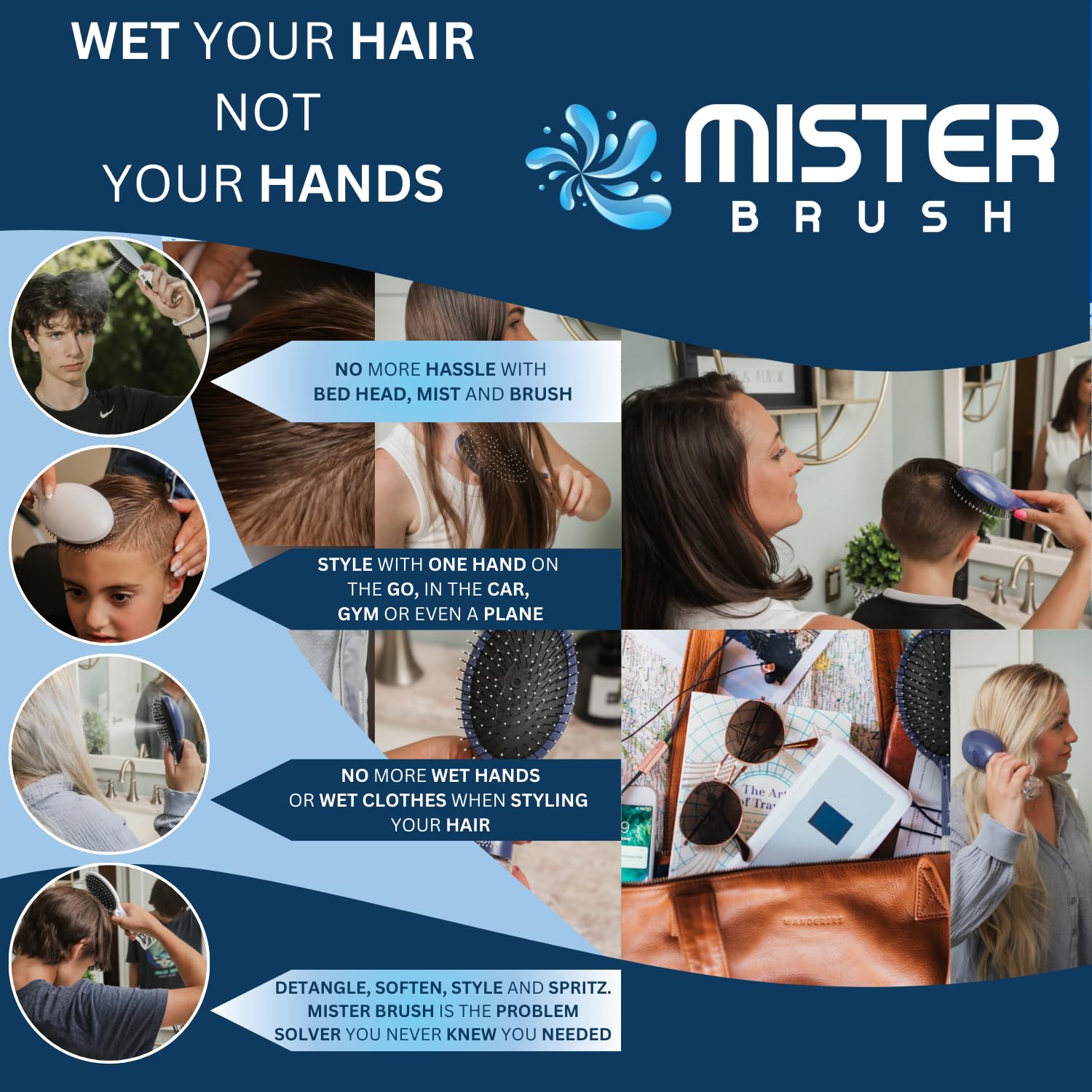 The Ultimate 2-in-1 Styling Brush & Hair Mister