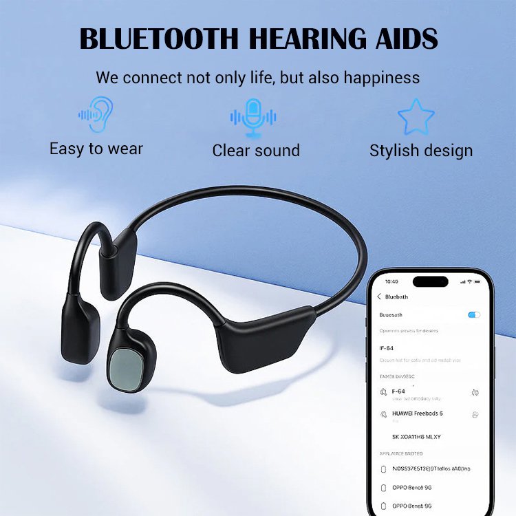 Bone conduction Bluetooth headphones hearing aids