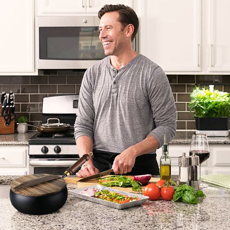 ⏳Time-limited Special 50% Off⌛Uncoated Thick Iron Pot