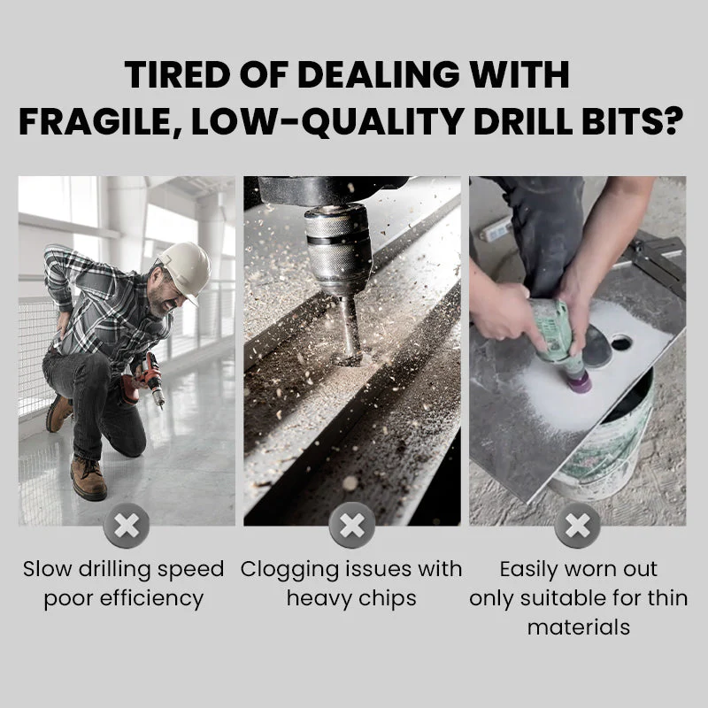 🔥Upgraded Eccentric Four-Flute Drill Bit for Ceramic. Glass. Marble. and Metal