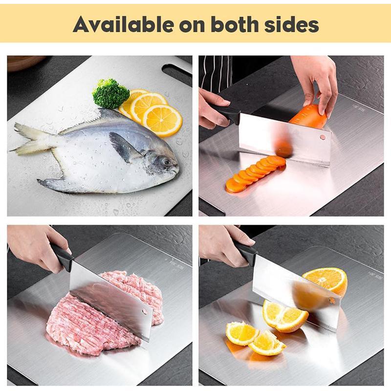 🏆Flash Sale⚡ 50K+ SOLD! Almost Gone-💥🎉🔥Stainless Steel Double Sided Chopping Board.Best Gifts