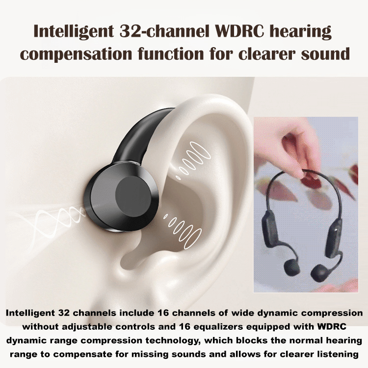 Bone conduction Bluetooth headphones hearing aids