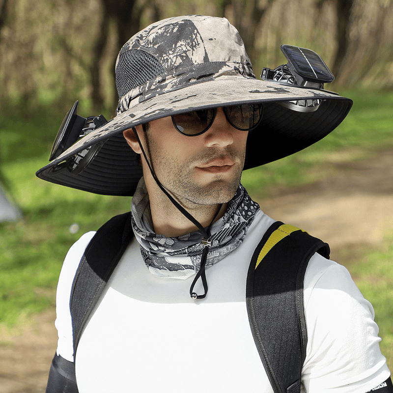 2025 New Ultralight Solar Fan Sun Hat