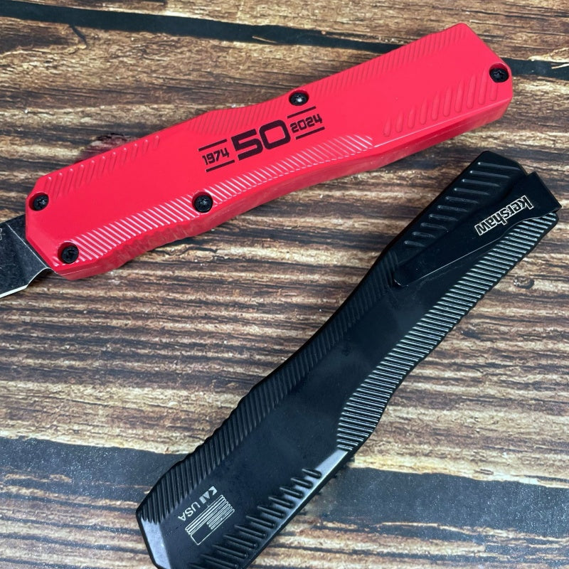 🔥 9000R Matt Diskin Livewire OTF AUTO Knife 3.3 CPM-MagnaCut Two-Tone Reverse Tanto Blade. (🎉50th Anniversary Edition🎉)