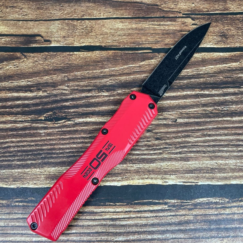 🔥 9000R Matt Diskin Livewire OTF AUTO Knife 3.3 CPM-MagnaCut Two-Tone Reverse Tanto Blade. (🎉50th Anniversary Edition🎉)