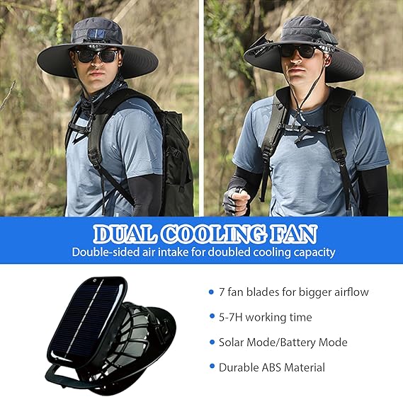 2025 New Ultralight Solar Fan Sun Hat