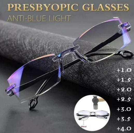 Sapphire high hardness anti-blue Dual-Use Reading Glasses