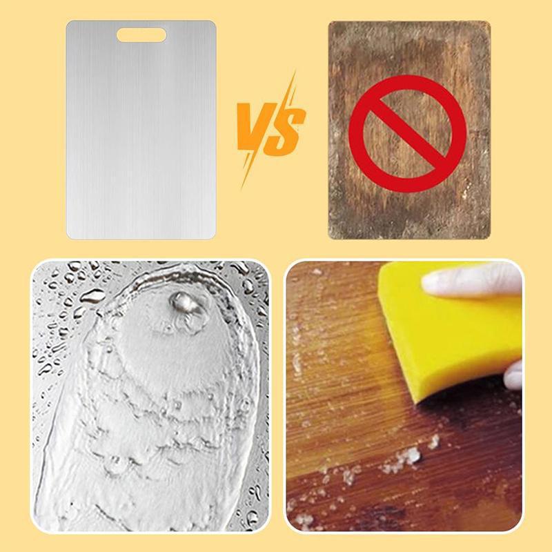 🏆Flash Sale⚡ 50K+ SOLD! Almost Gone-💥🎉🔥Stainless Steel Double Sided Chopping Board.Best Gifts