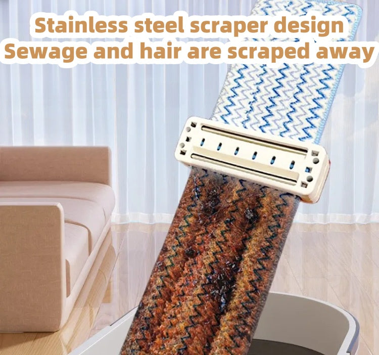Multifunctional hands-free wet and dry mop