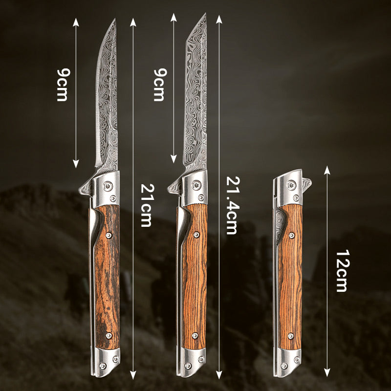 🔥Big Sale 50% OFF🔥🗡️Folding knife with wooden handle for work. hiking & camping⛺
