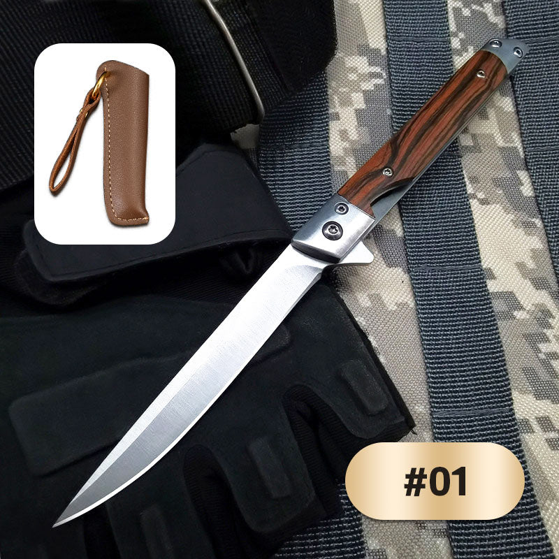 🔥Big Sale 50% OFF🔥🗡️Folding knife with wooden handle for work. hiking & camping⛺
