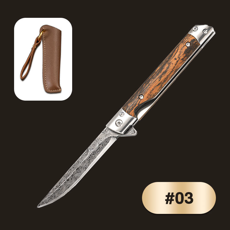 🔥Big Sale 50% OFF🔥🗡️Folding knife with wooden handle for work. hiking & camping⛺