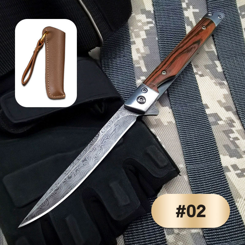 🔥Big Sale 50% OFF🔥🗡️Folding knife with wooden handle for work. hiking & camping⛺