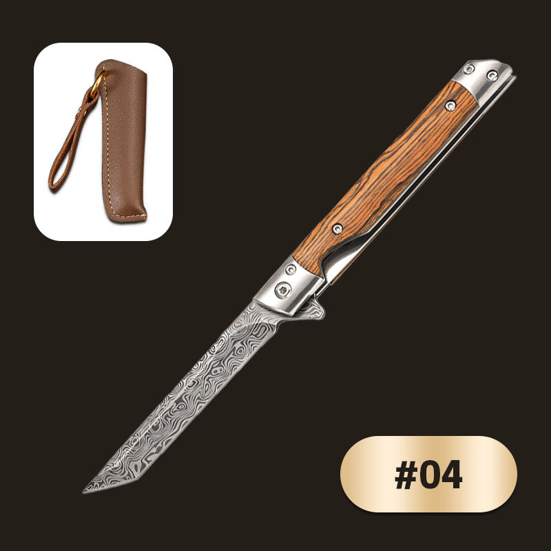 🔥Big Sale 50% OFF🔥🗡️Folding knife with wooden handle for work. hiking & camping⛺