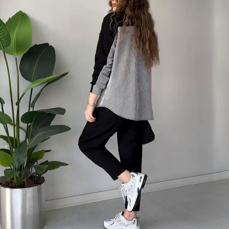 【🔥TODAY'S LOWEST PRICE】2025 New Design👗✨2-piece lounge set in color block design for women