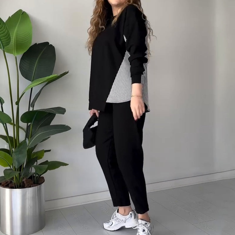 【🔥TODAY'S LOWEST PRICE】2025 New Design👗✨2-piece lounge set in color block design for women