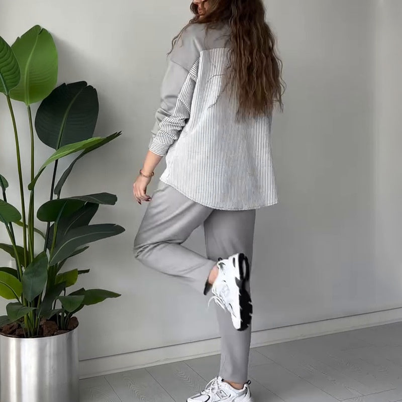 【🔥TODAY'S LOWEST PRICE】2025 New Design👗✨2-piece lounge set in color block design for women