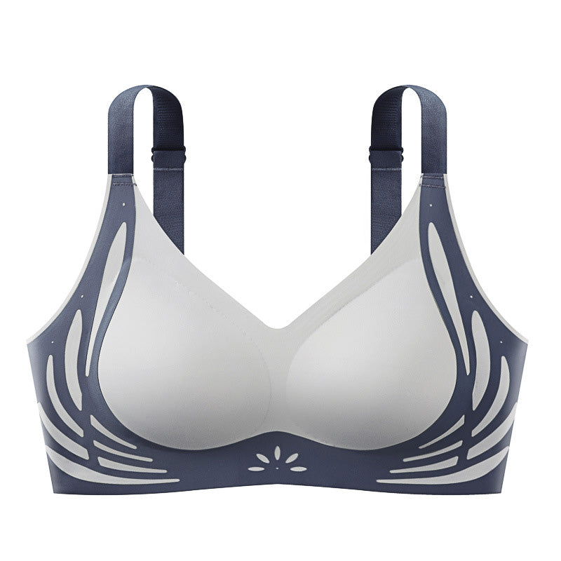 🎉2025 New Products Hot Sale✨Color-Blocked Non-Marking Gathered Push-Up Bra