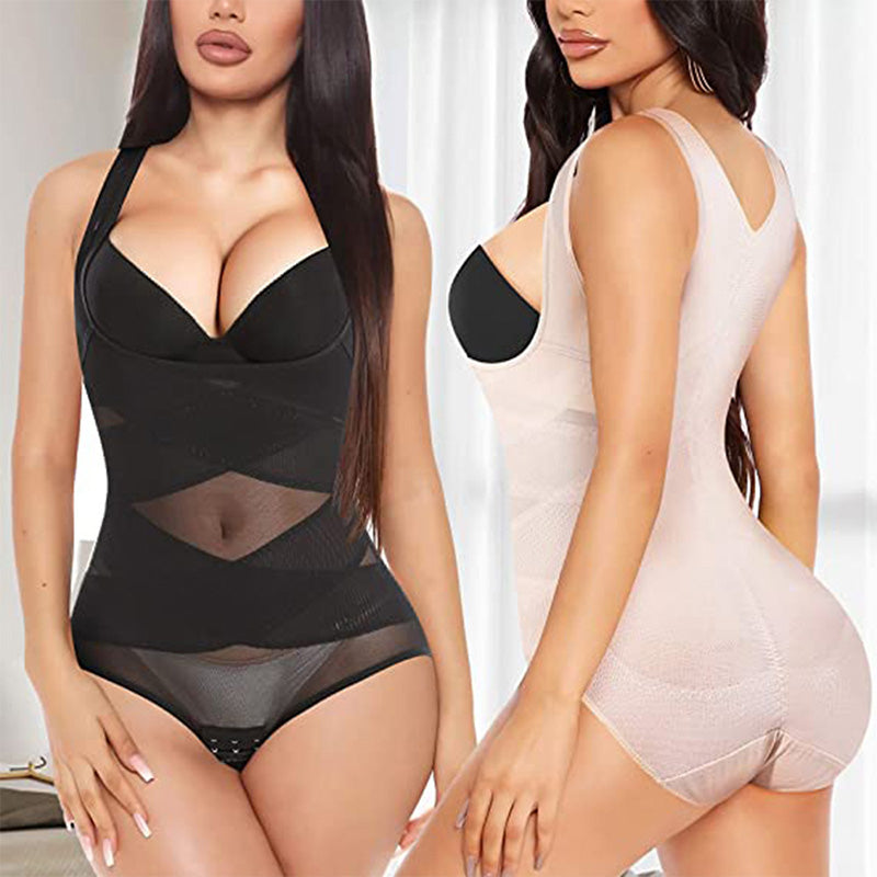 ⏳Limited Time 49% Off!💃3-in-1 Women's Lightweight Mesh Yoga Bodysuit Shaper