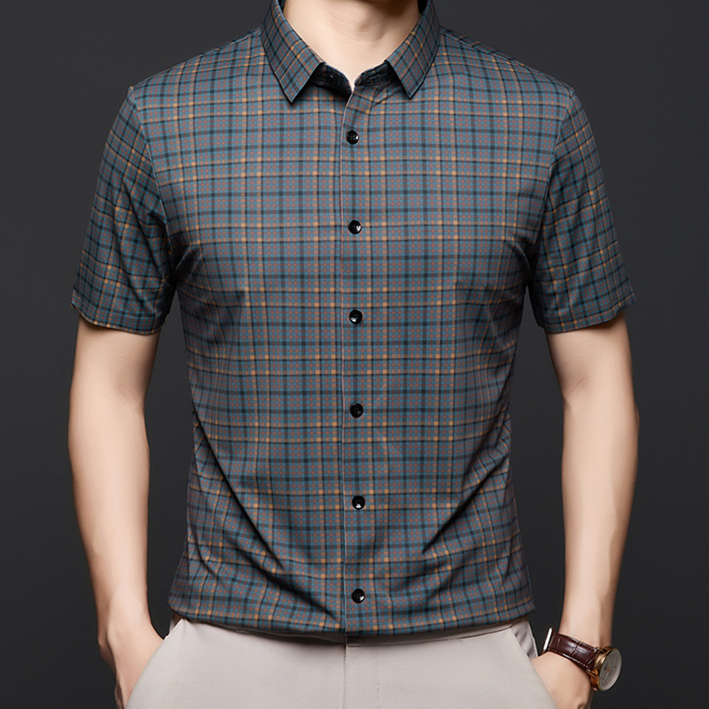 Men's Checked Short Sleeve Casual Shirt (50% off)