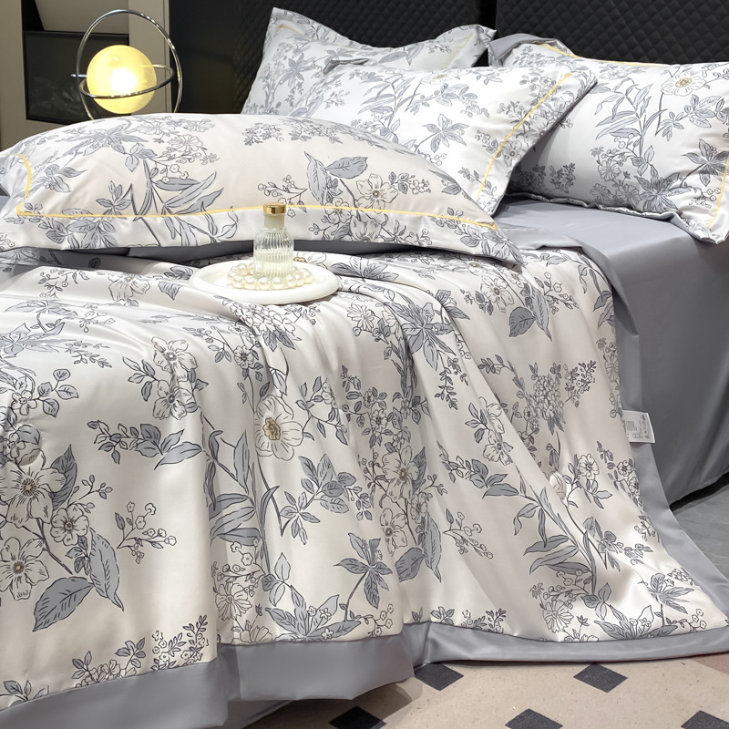 🔥Summer Limited Sale-50%Off🌸Cooling Breathable Floral Bed Sheet (4-Piece Set)