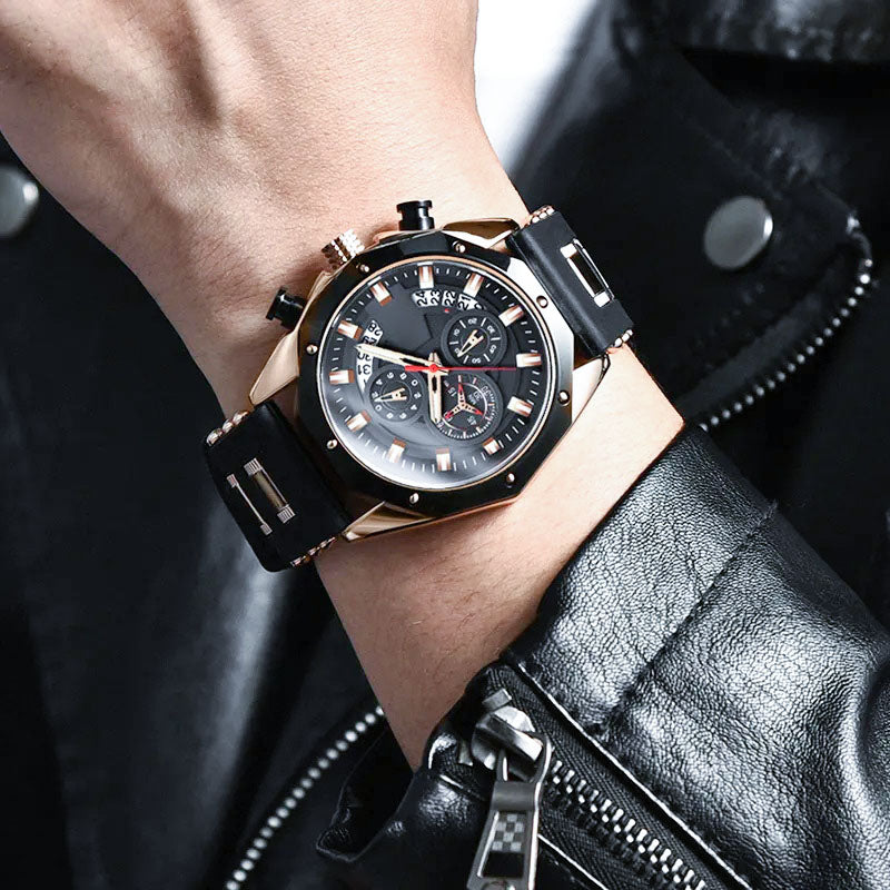 Large Dial Calendar Quartz Business Watch