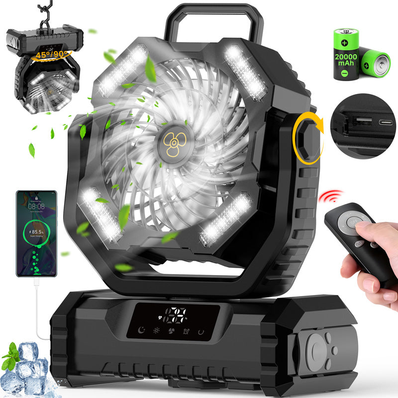 Portable Oscillating Fan with Remote Control