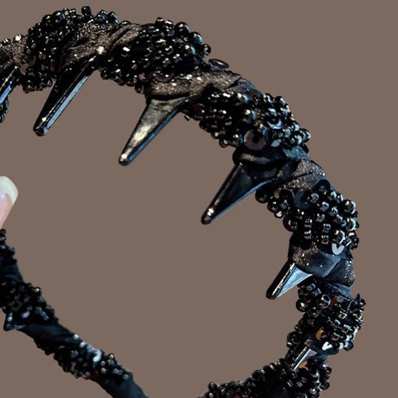 ✨Buy 1 Get 1 Free✨Pretty Black Beaded Everyday Headband