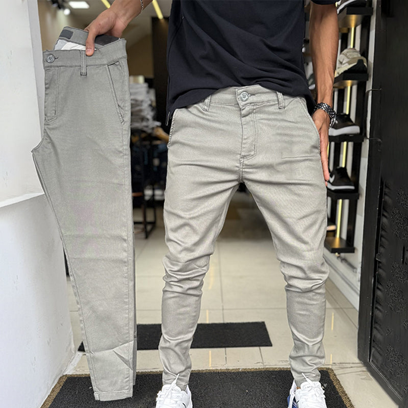 Men's Slim-Fit Casual Solid Color Pants