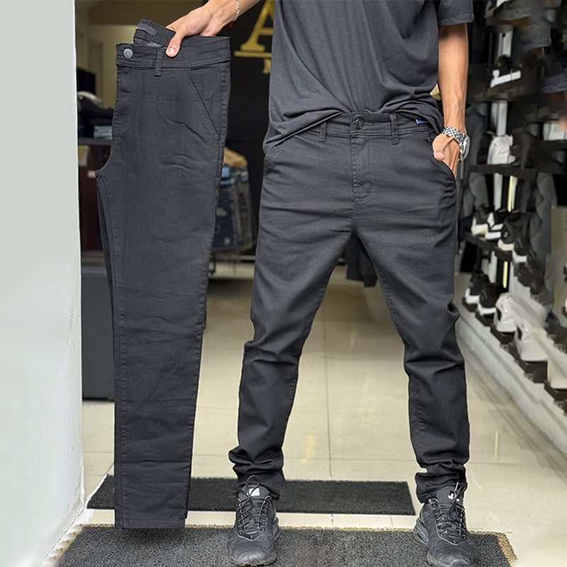 Men's Slim-Fit Casual Solid Color Pants