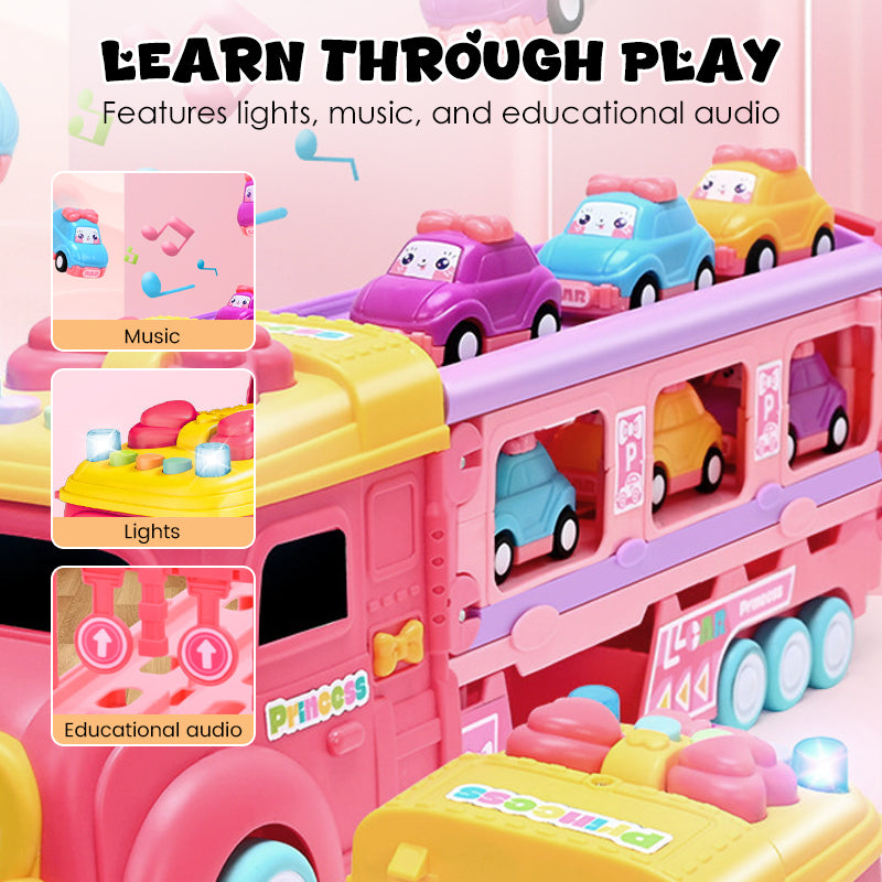 Kids' 2-in-1 Car Launcher Racing Truck Set