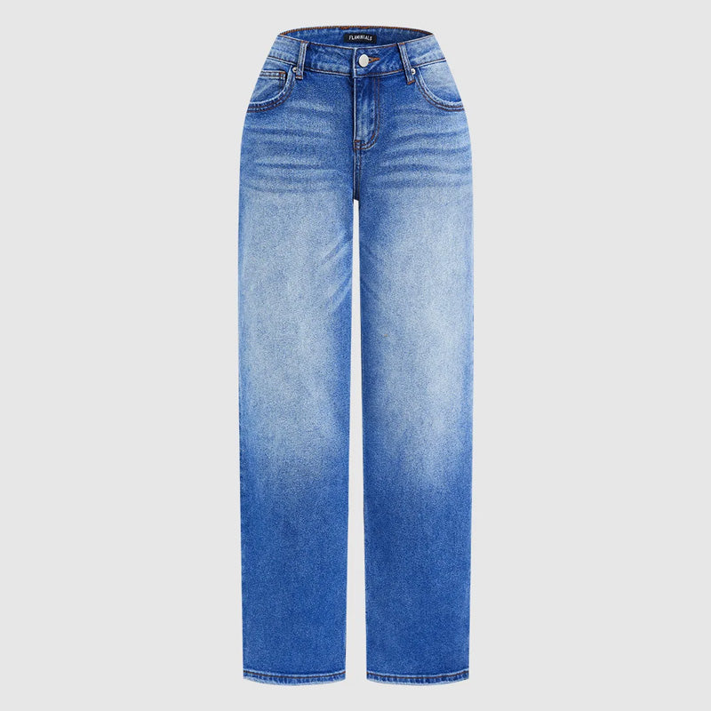 📢📢49%  OFF !! ⏰Effortless Chic Relaxed Fit Wide-Leg Jeans